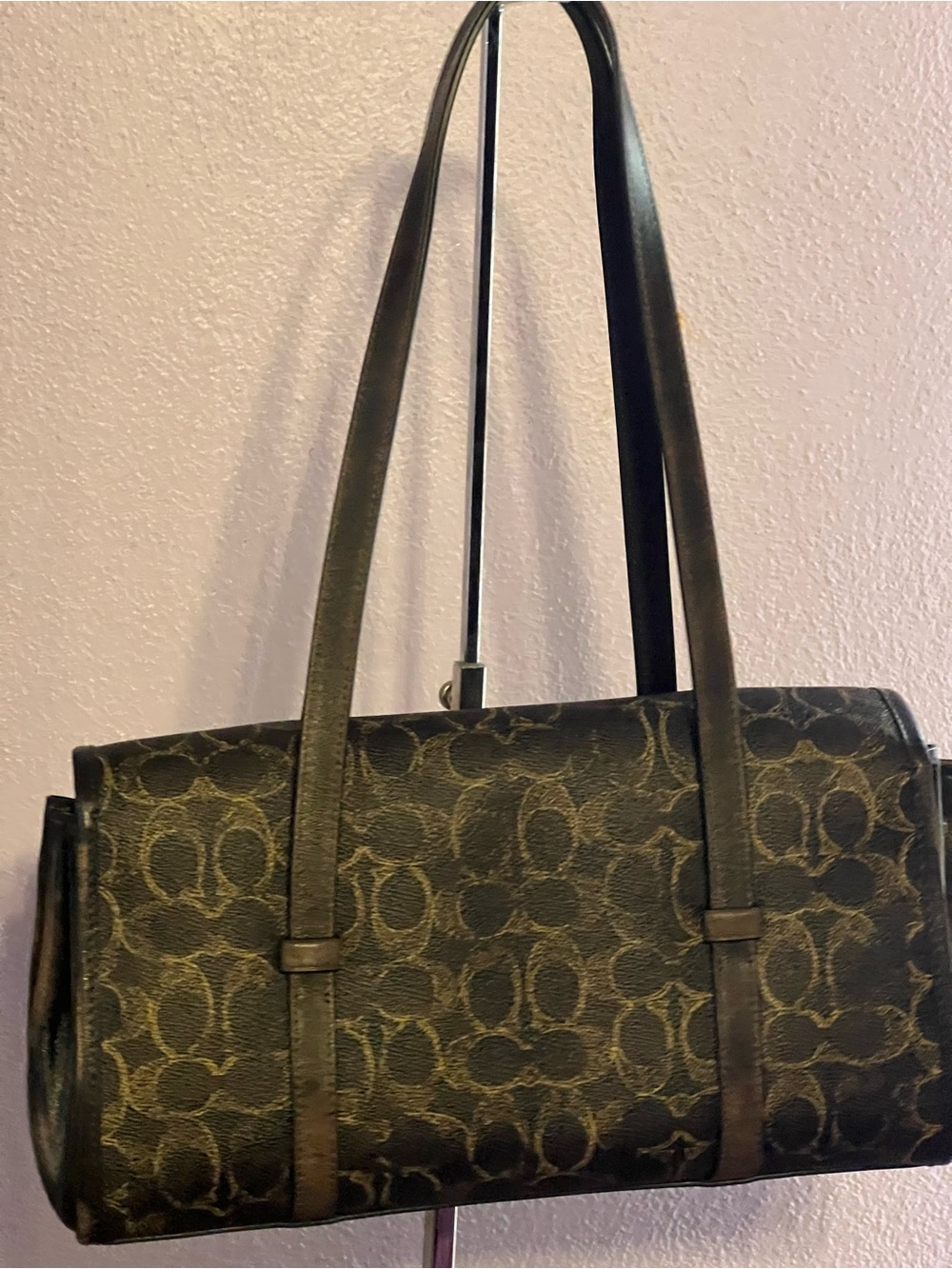 COACH Black Signature Loved Leather Shoulder Bag - Picture 4 of 5